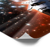 Spaceshuttle Atlantis Hubble-telescoop Kunstwerk Poster (Hoek)