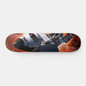 Spaceshuttle Atlantis Hubble-telescoop Kunstwerk Skateboard (Horizontaal)