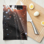 Spaceshuttle Atlantis Hubble-telescoop Kunstwerk Theedoek (Quarter Fold)