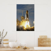 Spaceshuttle Atlantis-lanceerposter NASA STS-122 Poster (Keuken)