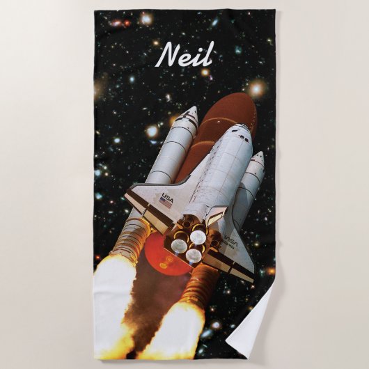Spaceshuttle Atlantis lancering STS-45 - Aangepast Strandlaken (Voorkant)
