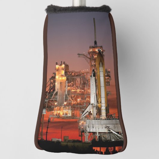 Spaceshuttle Atlantis Red Sky Lancering NASA Golfheadcover (Draai 90)