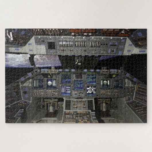 spaceshuttle cockpitpuzzel legpuzzel (Horizontaal)
