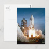Spaceshuttle Columbia bij lancering Briefkaart (Voorkant / Achterkant)