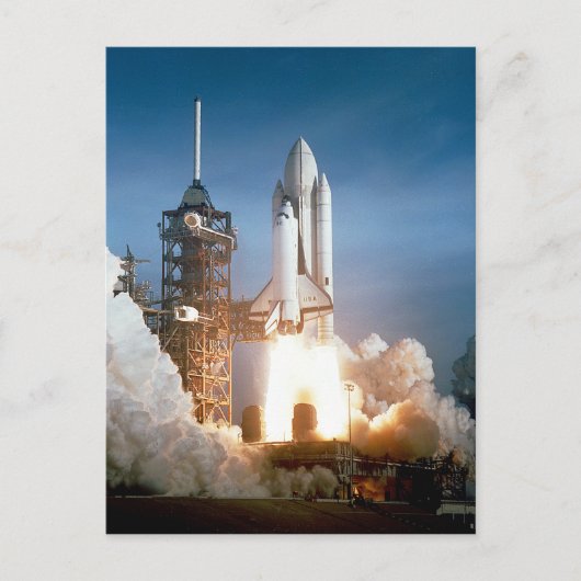 Spaceshuttle Columbia bij lancering Briefkaart (Voorkant)