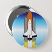 Spaceshuttle Ronde Button 4,0 Cm (Voorkant /achterkant)