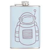 Spacesuit Doodle Heupfles (Voorkant)