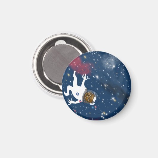 Spacewalk Astronaut Tussen de sterren Magneet (Voorkant / Achterkant)