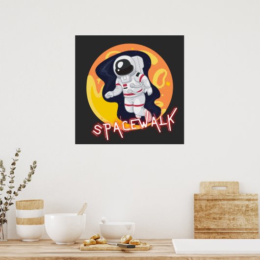 SPACEWALK - SPACE ASTRONAUT POSTER (Keuken)