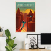 SpaceX Mars Valles Marineris Tourism Poster (Thuiskantoor)