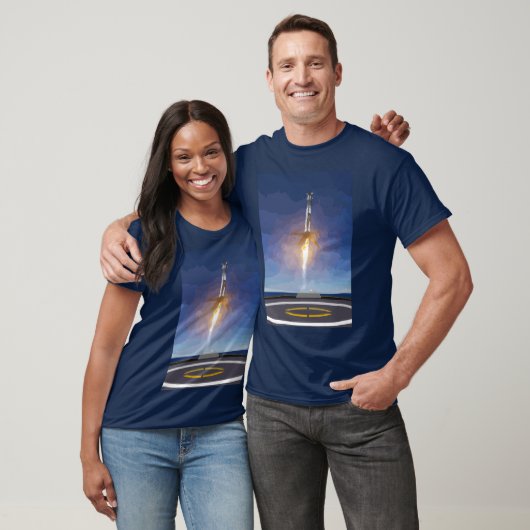 SpaceX Rocket Faring Landing on Drone Ship T-shirt (Unisex)