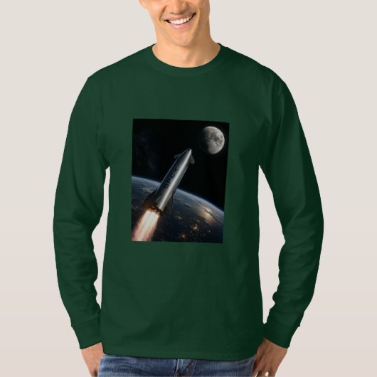 SpaceX Starship-lancering | Herbruikbare raket T-shirt (Voorkant)