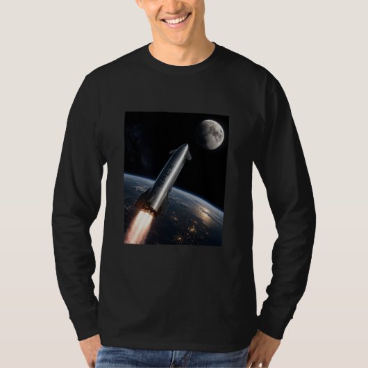 SpaceX Starship-lancering | Herbruikbare raket T-shirt (Voorkant)