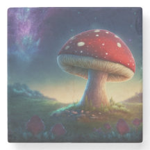 Spacey Amanita Muscaria Stone Onderzetter