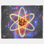 Spacey Atomic Fleece Deken (Voorkant (Horizontaal))