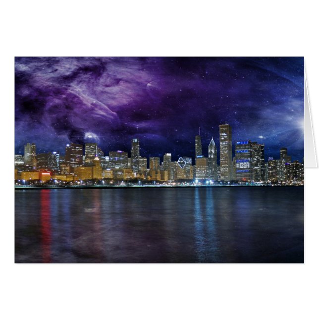 Spacey Chicago Skyline (Voorkant Horizontaal)