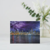 Spacey Chicago Skyline Briefkaart (Staand voorkant)