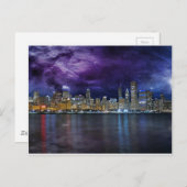 Spacey Chicago Skyline Briefkaart (Voorkant / Achterkant)