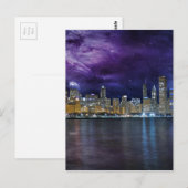 Spacey Chicago Skyline Briefkaart (Voorkant / Achterkant)