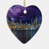 Spacey Chicago Skyline Keramisch Ornament (Rechts)