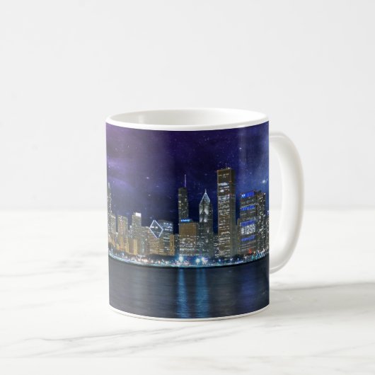 Spacey Chicago Skyline Koffiemok (Voorkant rechts)