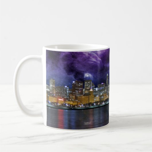 Spacey Chicago Skyline Koffiemok (Links)