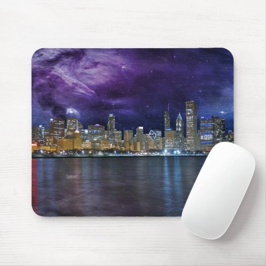 Spacey Chicago Skyline Muismat (Met muis)