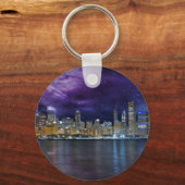 Spacey Chicago Skyline Sleutelhanger (Voorkant)