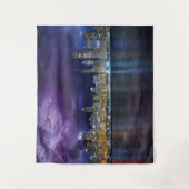 Spacey Chicago Skyline Wandkleed (Voorkant)