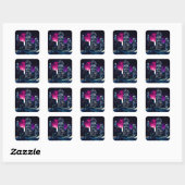 Spacey Los Angeles Vierkante Sticker (Vel)