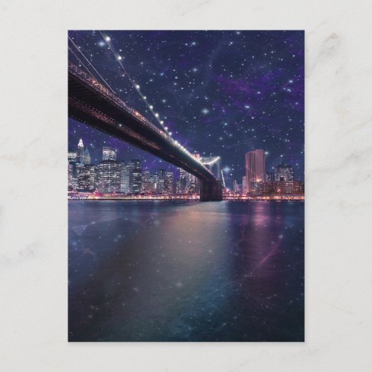 Spacey Manhattan Skyline Briefkaart (Voorkant)