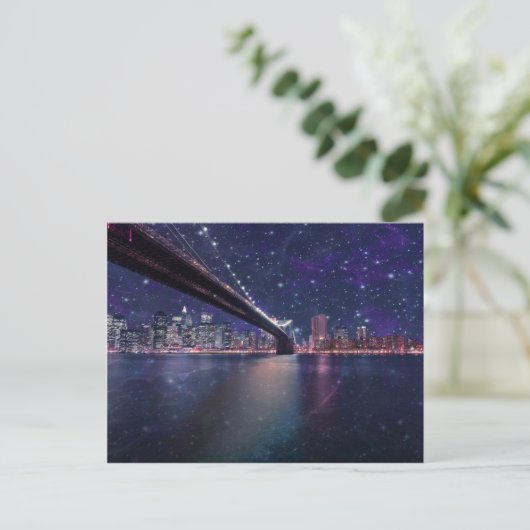 Spacey Manhattan Skyline Briefkaart (Staand voorkant)