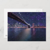 Spacey Manhattan Skyline Briefkaart (Voorkant / Achterkant)