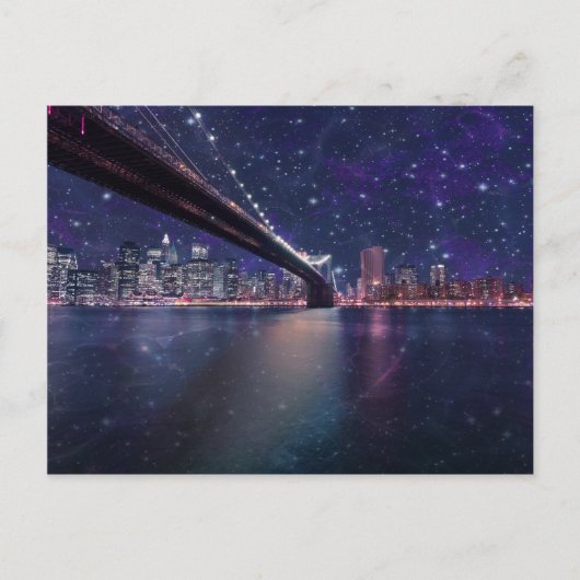 Spacey Manhattan Skyline Briefkaart (Voorkant)