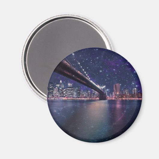 Spacey Manhattan Skyline Magneet (Voorkant / Achterkant)