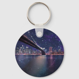 Spacey Manhattan Skyline Sleutelhanger