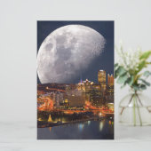 Spacey Pittsburgh Briefpapier (Staand voorkant)