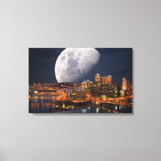 Spacey Pittsburgh Canvas Afdruk (Voorkant)