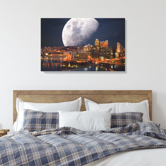 Spacey Pittsburgh Canvas Afdruk (Insitu (Slaapkamer))