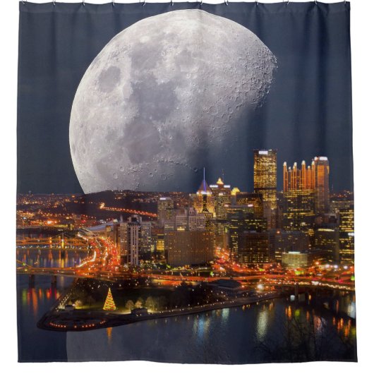 Spacey Pittsburgh Douchegordijn (Voorkant)