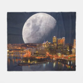 Spacey Pittsburgh Fleece Deken (Voorkant (Horizontaal))