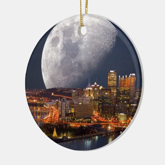 Spacey Pittsburgh Keramisch Ornament (Links)