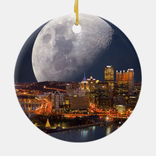 Spacey Pittsburgh Keramisch Ornament (Achterkant)