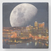 Spacey Pittsburgh Stenen Onderzetter (Voorkant)