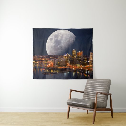 Spacey Pittsburgh Wandkleed (In Situ (horizontaal))