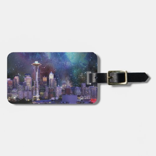 Spacey Seattle Bagagelabel (Voorkant horizontaal)