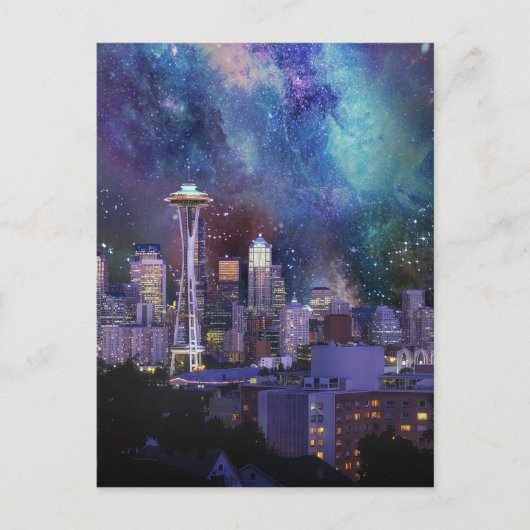 Spacey Seattle Briefkaart (Voorkant)