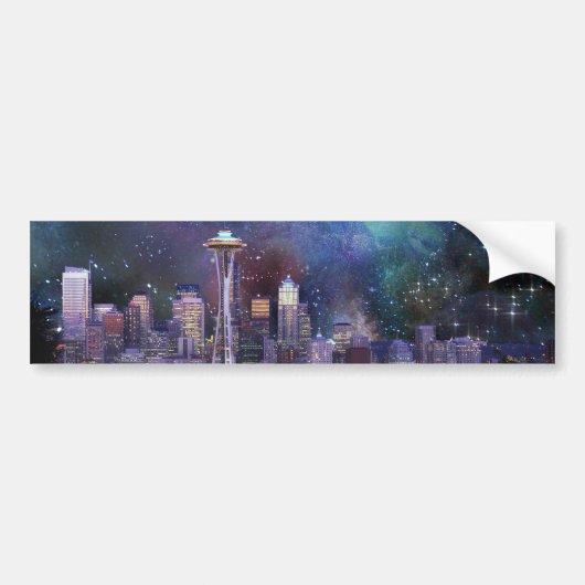 Spacey Seattle Bumpersticker (Voorkant)