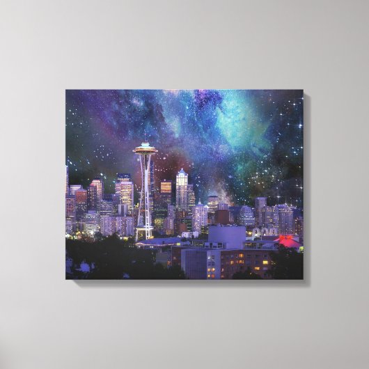 Spacey Seattle Canvas Afdruk (Voorkant)