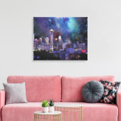 Spacey Seattle Canvas Afdruk (Insitu (Woonkamer))